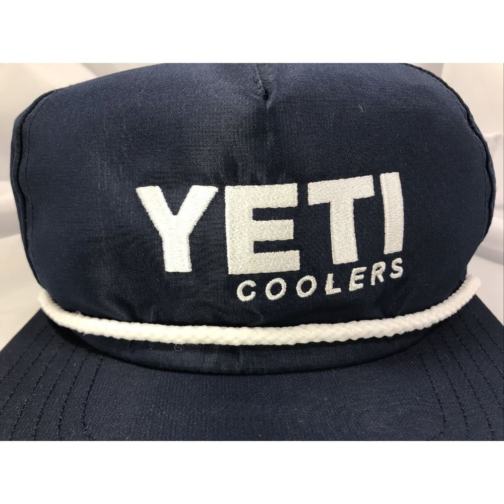 Yeti Coolers Adjustable Snapback Cap Rope Hat- One Size Navy Blue White - Picture 6 of 11